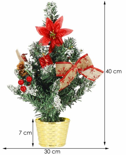 Vánoční stromeček s ozdobami 40 cm