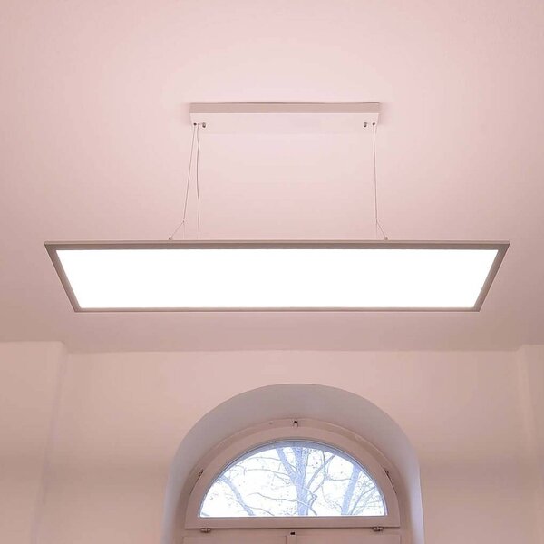Deko-Light LED závěsné světlo 3422, hranaté, dip-switch, bílá, stmívatelný, Bílá / opál, Pracovna / kancelář, Hliník, Moderní