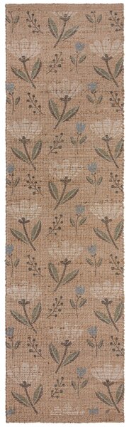 Flair Rugs, Běhoun Nadya Arriana Floral Natural, 60x230, béžová, ložnice
