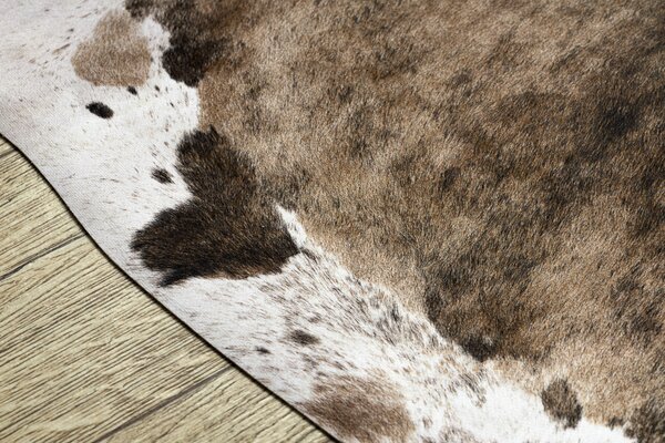 Makro Abra Koberec imitace zvířecí kůže G4740-1 hnědá Rozměr: 100x150 cm