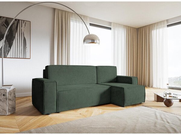 Rohová sedací souprava Copenhagen L (lesní zelená + černá)