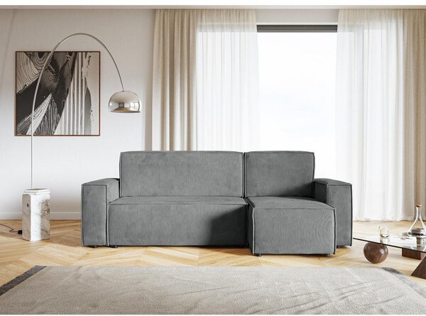 Rohová sedací souprava Copenhagen L (popel + černá)