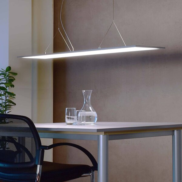 Deko-Light LED závěsné světlo 3422 hranaté, dip-switch hliník, stmívatelný, Hliník / šedá / zinek, Pracovna / kancelář, Hliník, Moderní