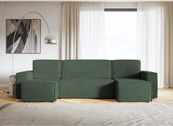 Rohová sedací souprava Copenhagen L (lesní zelená)