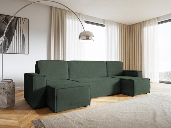 Rohová sedací souprava Copenhagen L (lesní zelená)