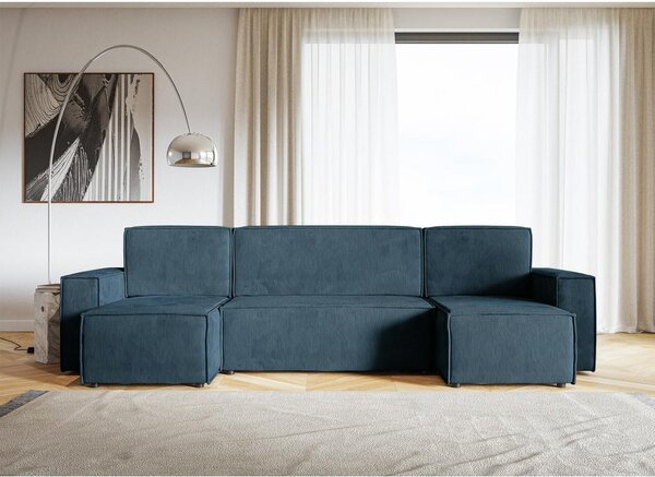 Rohová sedací souprava Copenhagen L (mořská + černá)