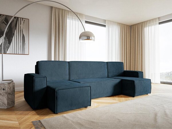 Rohová sedací souprava Copenhagen L (mořská + černá)