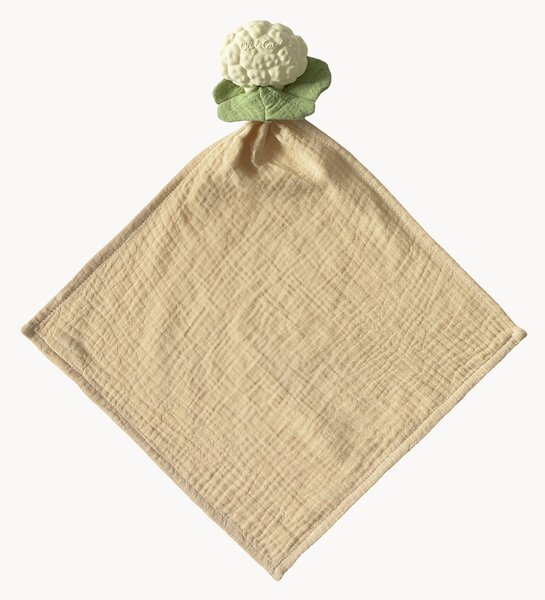 Ručně vyrobená měkká utěrka's kousátkem Chloe the Cauliflower