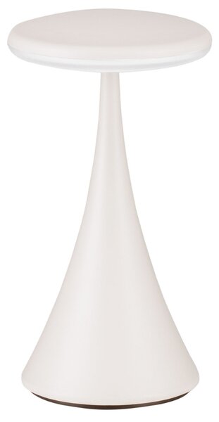 Nova Luce Bílá kovová nabíjecí stolní LED lampa Elbo