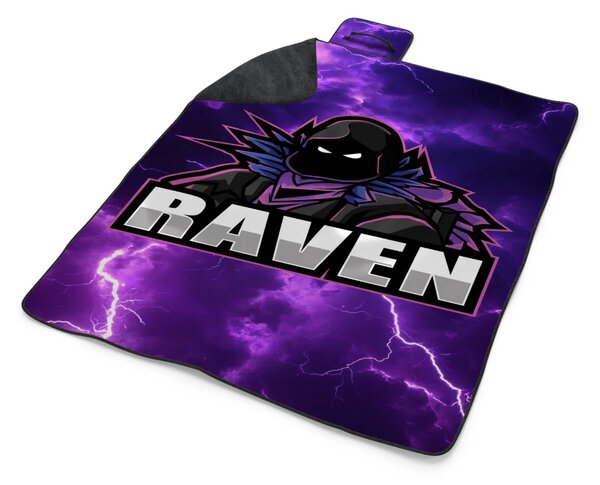 Sablio Plážová deka FORTNITE RAVEN Fialová bouře: 200x140 cm