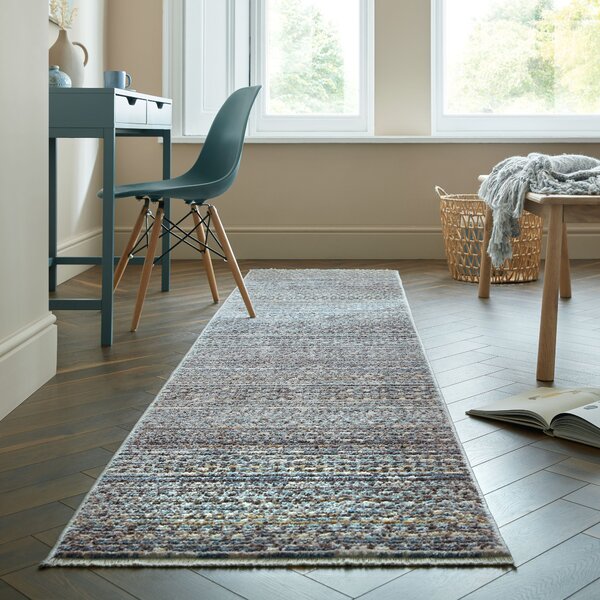 Flair Rugs, Běhoun Santiago Camino Blue, 60x230, modrá, ložnice