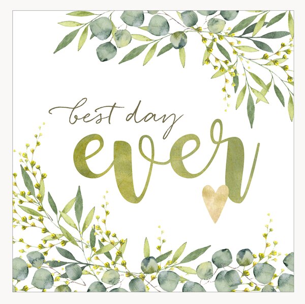 Sada papírových ubrousků Best Day Ever, 40 dílů