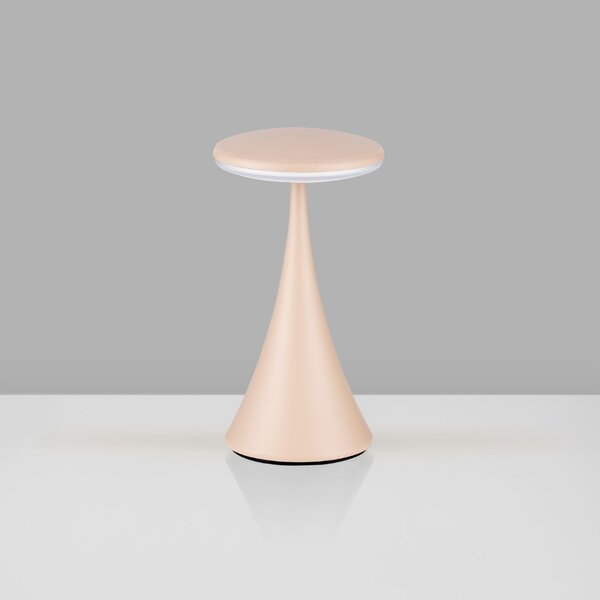 Nova Luce Béžová kovová nabíjecí stolní LED lampa Elbo