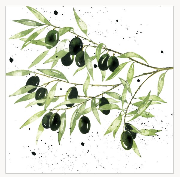 Sada papírových ubrousků Olives, 40 dílů