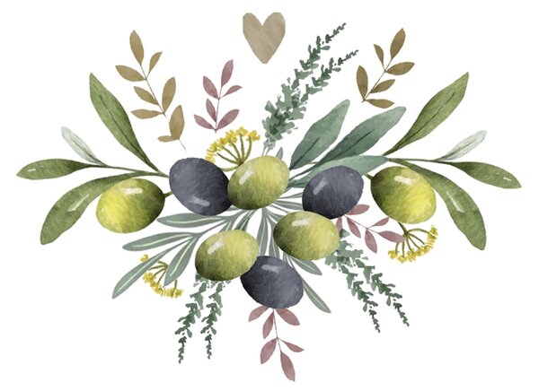 Sada papírových ubrousků Olives & Herbs, 40 dílů