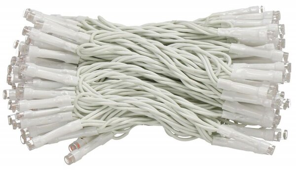 LED světelný řetěz - 9m, 120LED, 8-funkcí, 3xAA, IP44, multicolor