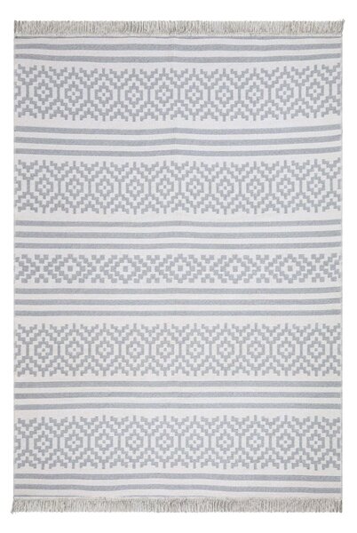 Šedo-bílý bavlněný koberec Oyo home Duo, 160 x 230 cm