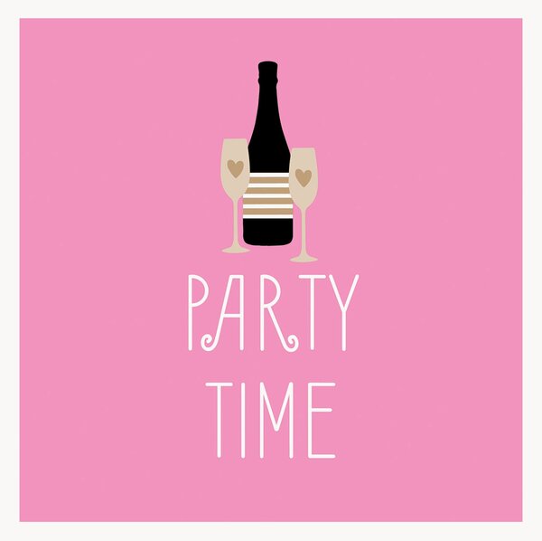 Sada papírových ubrousků Cheers To Rosé, 40 dílů