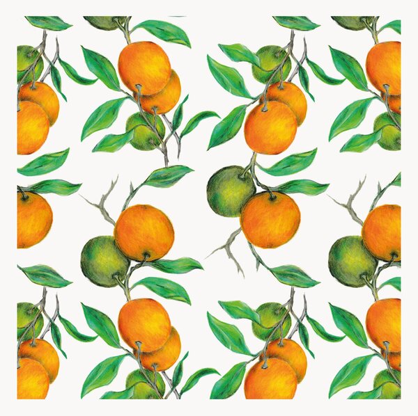 Sada papírových ubrousků Beautiful Oranges, 40 dílů