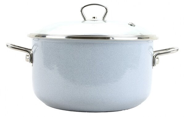 BELIS Smaltovaný hrnec se skleněnou poklicí ø 16 cm - 1.5 l - PREMIUM šedý - 71916-053000N3
