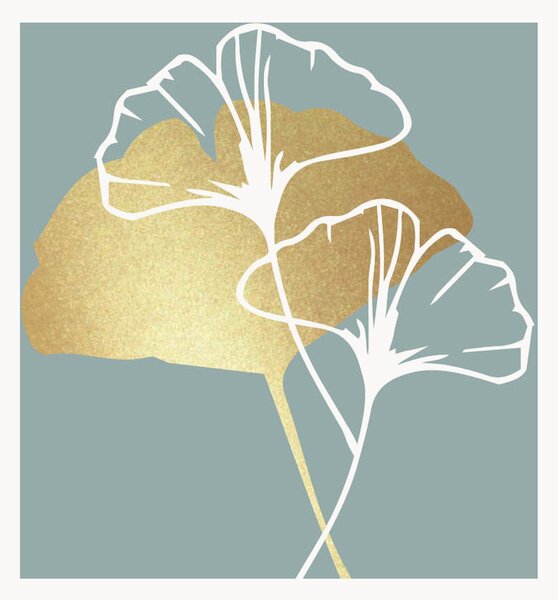 Sada papírových ubrousků Golden Gingko, 40 dílů