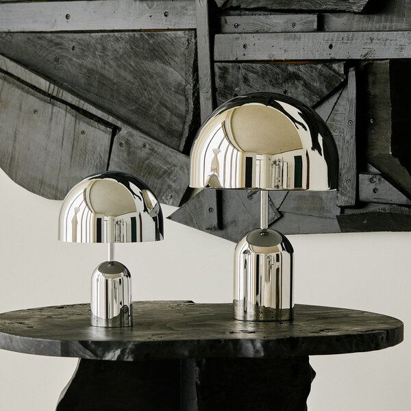 Stolní lampa Tom Dixon, Bell, stmívatelné, Metalická, Obývací pokoj, Kov, Design