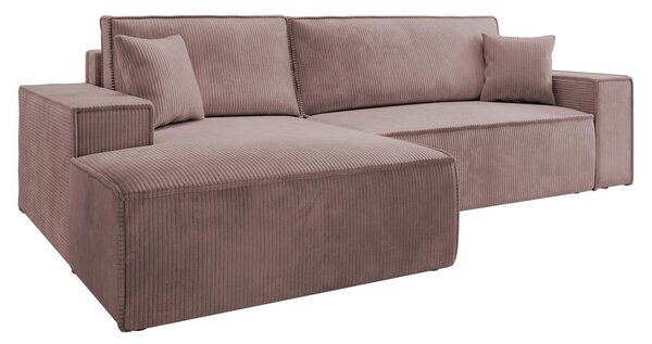 Rohová sedací souprava Fatime (L) (růžová). Akce -7%