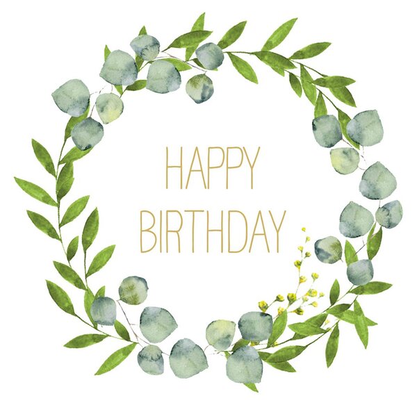 Sada papírových ubrousků Happy B'day, 40 dílů