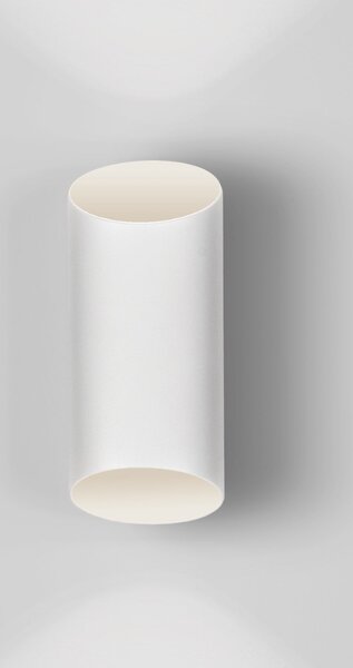 Nova Luce Bílé kovové venkovní nástěnné LED světlo Nocta 24 cm