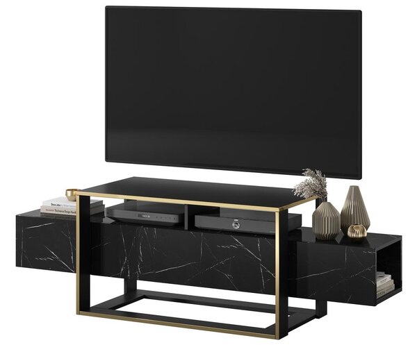 TV skříňka/stolek Extra (černý mramor). Akce -7%