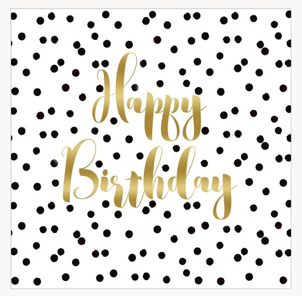 Sada papírových koktejlových ubrousků Birthday Confetti, 60 dílů