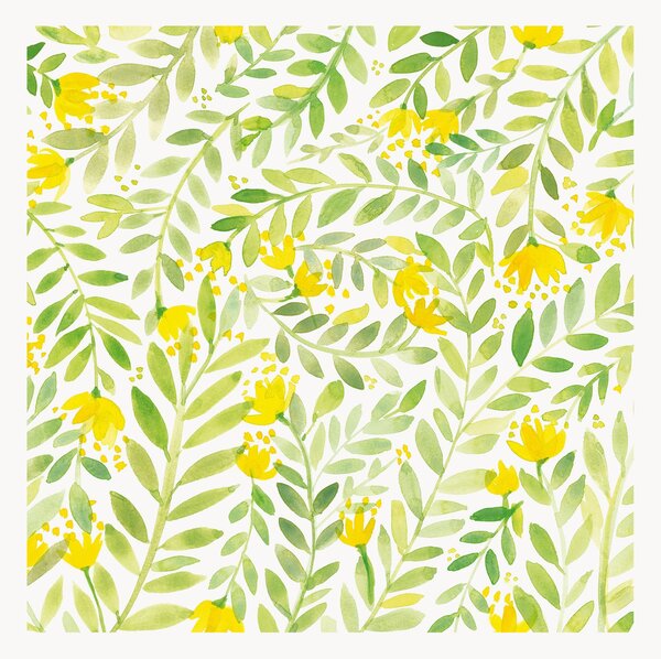 Sada papírových ubrousků Yellow Blossoms, 40 dílů