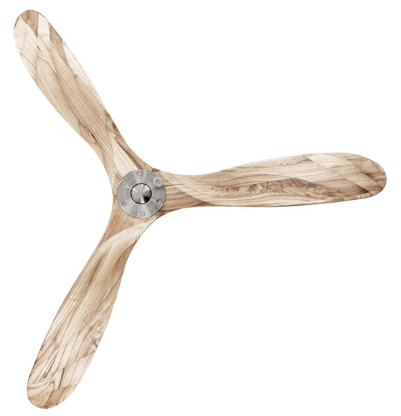 Stropní ventilátor ECO GENUINO, chrom/světlé dřevo, 152 cm – CasaFan CasaFan, Eco Genuino, Dřevo, Obývací pokoj, Dřevo, Moderní