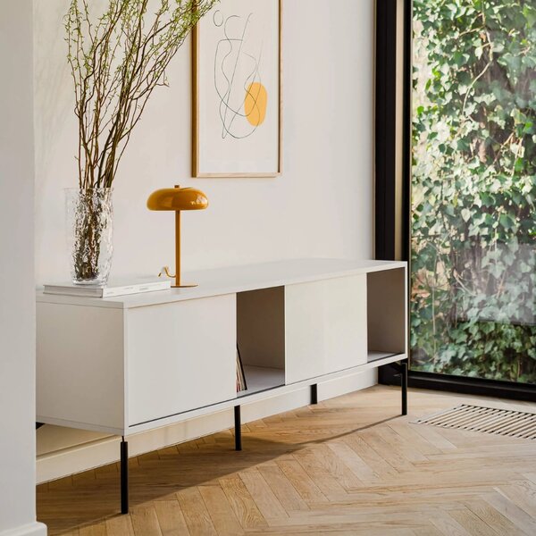Noo.ma Světle šedý TV stolek Met 160 x 42 cm
