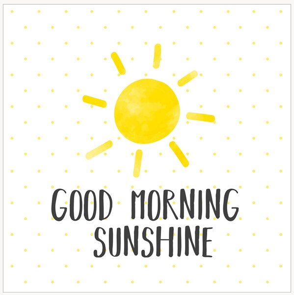 Sada papírových ubrousků Good Morning Sunshine, 40 dílů