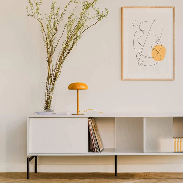 Noo.ma Světle šedý TV stolek Met 160 x 42 cm