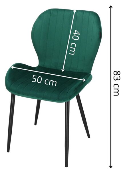 Jídelní židle SPRINGOS Eloria HF0030 tmavě zelená