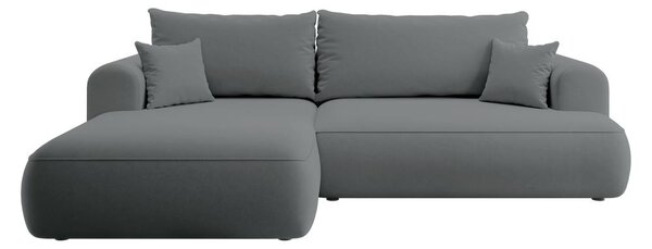 Rohová sedací souprava Olivo I (L) (šedočerná světlejší + černá)
