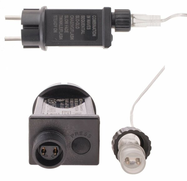 LED Nano Vodopád - 2m, 300LED, 8-funkcí, IP44, teplá bílá