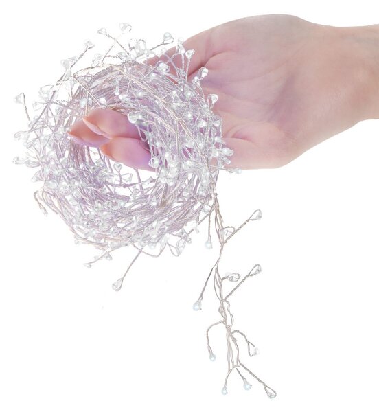 LED řetěz Nano Ježek - 3m, 300LED, 8 funkcí, IP44, studená bílá
