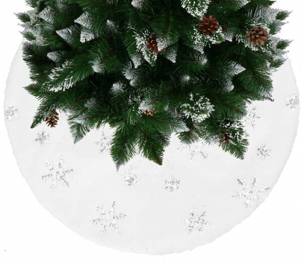 Koberec pod vánoční stromeček 55 cm, bílý