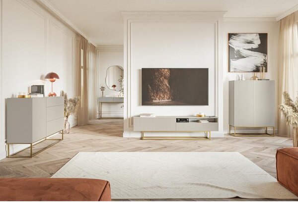 TV skříňka/stolek Vertigo V1 (sivobéžová). Akce -12%