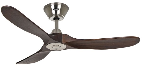 Stropní ventilátor ECO GENUINO chrom/ořech 122 cm – CasaFan CasaFan, Eco Genuino, Dřevo, Obývací pokoj, Dřevo, Moderní
