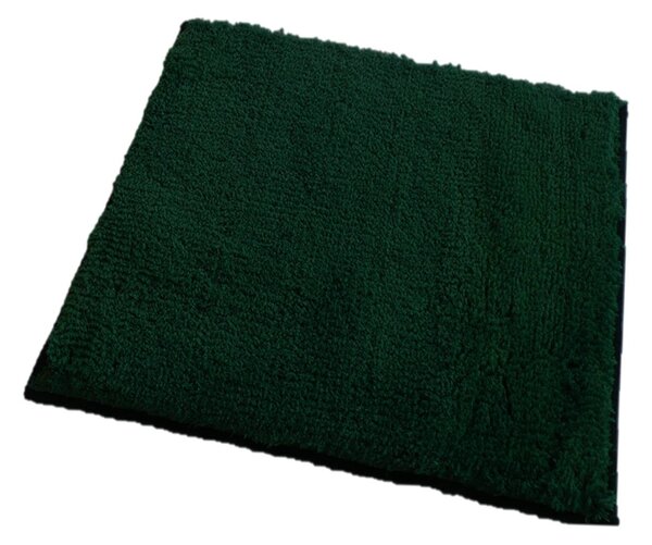 ROUTNER Koupelnová předložka COTTON Tmavě zelená - Tmavě zelená / 50 x 50 cm