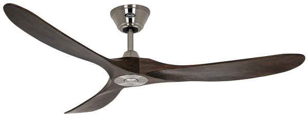 Stropní ventilátor ECO GENUINO chrom/ořech 152 cm – CasaFan CasaFan, Eco Genuino, Dřevo, Obývací pokoj, Dřevo, Moderní