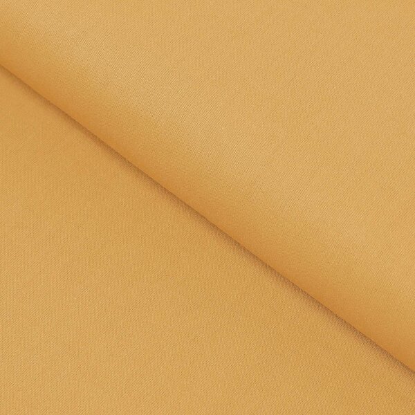 Goldea bavlněná jednobarevná látka - plátno suzy - hořčicová 160 cm