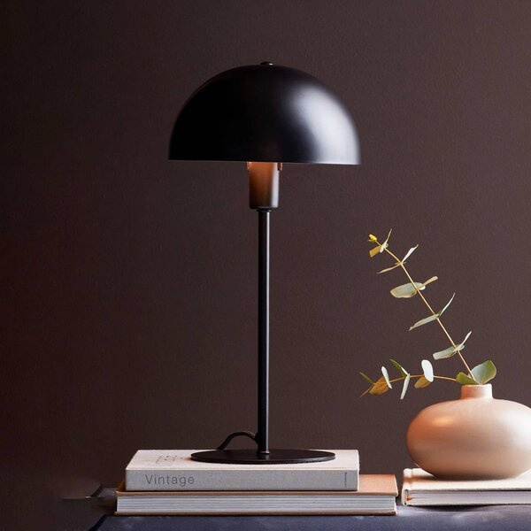 Nordlux Stolní lampa Ellen 20, černá, kov, objímka E14, Černá, Obývací pokoj / jídelna, kov, Skandinávský