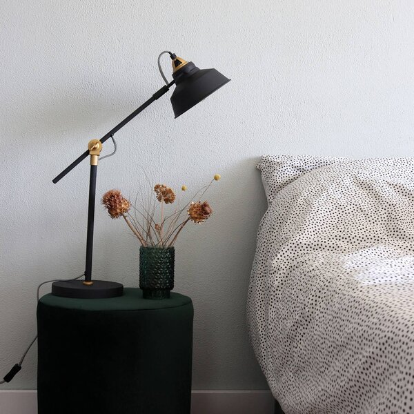 Steinhauer Stolní lampa Nové, nastavitelná, černá, Černá, Obývací pokoj / jídelna, kov, Industriální design