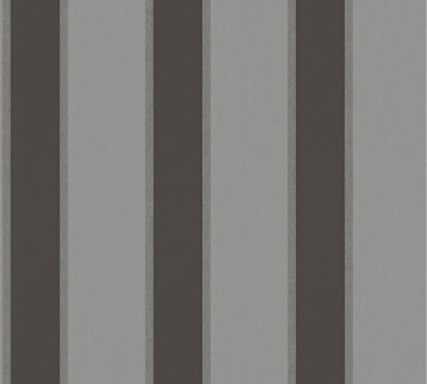 A.S. Création | Vliesová tapeta na zeď Alpha 33329-4 | 0,53 x 10,05 m | šedá, metalická, černá