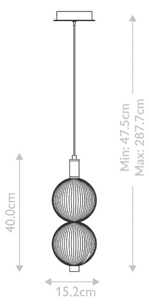 STROPNÍ ZÁVĚSNÉ LED SVÍTIDLO, 15,2/47,5 cm Elstead Lighting - Online Only svítidla, Online Only